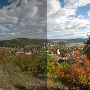 Balance between brightness, level and contrast